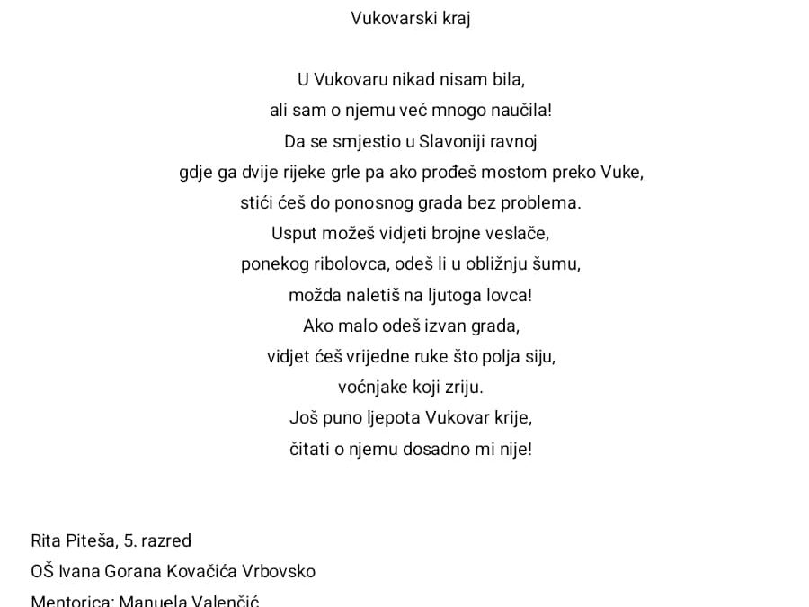 Pisanje poezije uz projekt “Pjesme pišemo, kroz stihove dišemo 4”