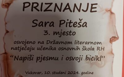 3. MJESTO NA DRŽAVNOM NATJEČAJU!