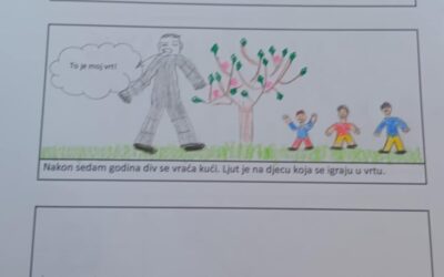 Izrada stripa “Sebični div”