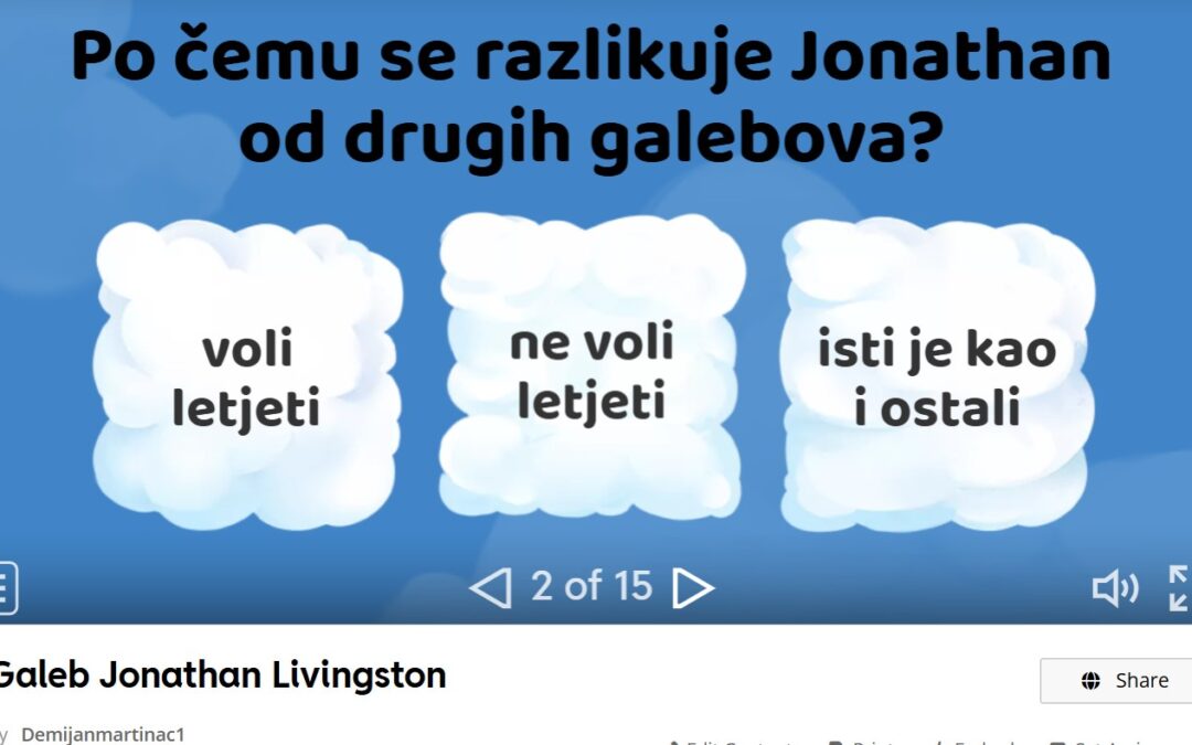 Galeb Jonathan Livingston – izrada kviza