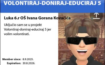 Digitalna izrada volonterskih iskaznica u 6. razredu
